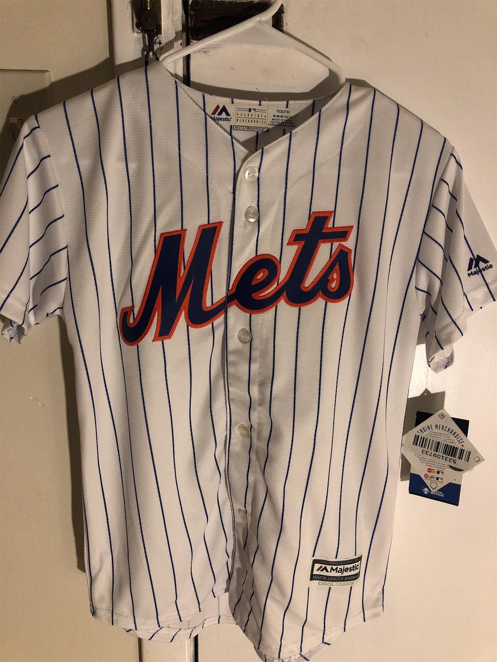 Mets Majestic Youth Home Jersey Medium 