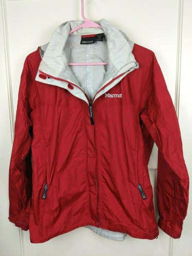 Marmot Precip Red Hooded Waterproof Rain Jacket Coat Women's Size: M