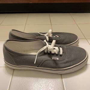 Gray Vans With White Laces
