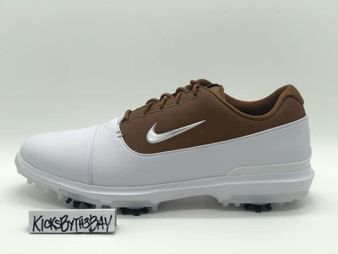 Nike Air Zoom Victory Pro White Brown Golf Shoes AR5577-101 Men's Size 10.5