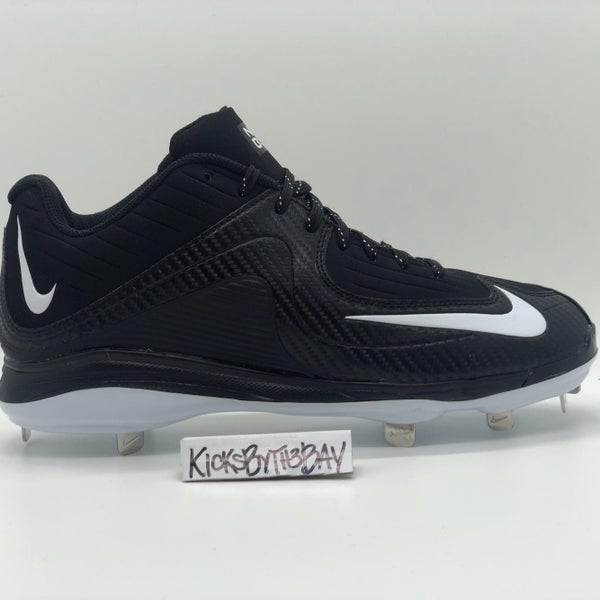 Nike Air MVP Pro Metal 2 Black White Baseball Cleats 684685-010 Men's size 10.5
