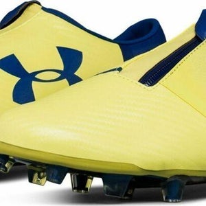 NIB $220 mens 8 Under Armor Spotlight 2.0 FG cleats Tokyo Lemon/Moroccan Blue