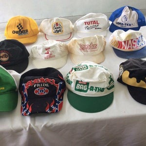 Vintage Hat Lot John Deere Hard Rock Nascar Michelob Taco Bell Glad Racing Lot 6