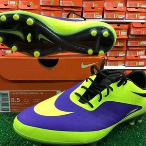 New Nike Hypervenom Phatal FG  Soccer Cleats Purple / Volt Size 8.5 New In Box FIRM PRICE