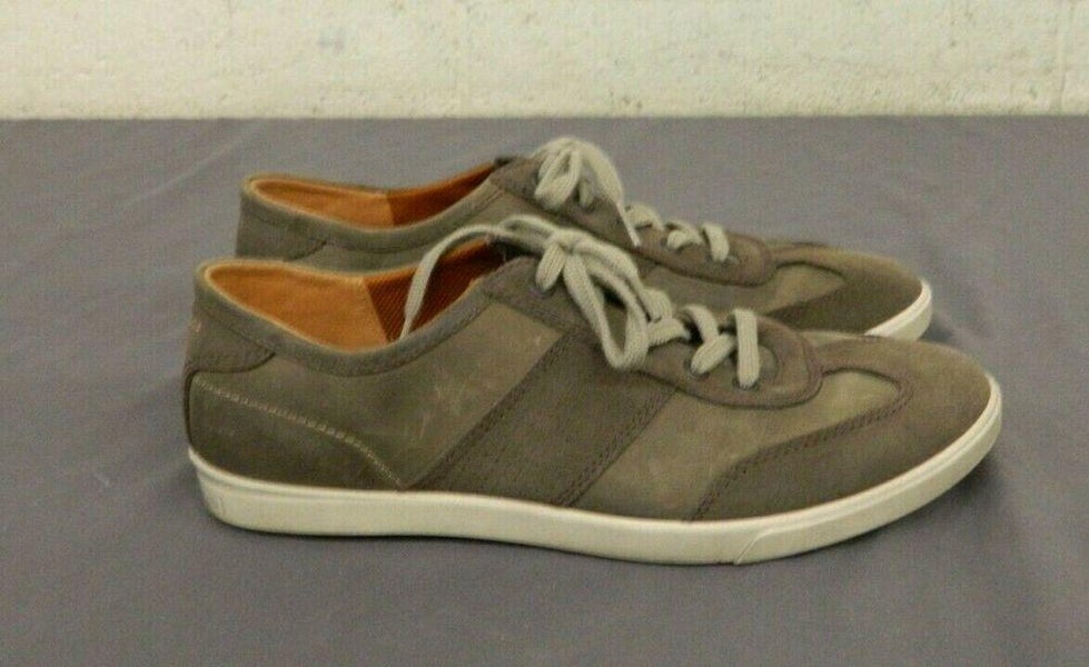 ECCO Gray Leather Fashion Comfort Sneakers EU 42 US 9 GREAT Fast Shipping | SidelineSwap