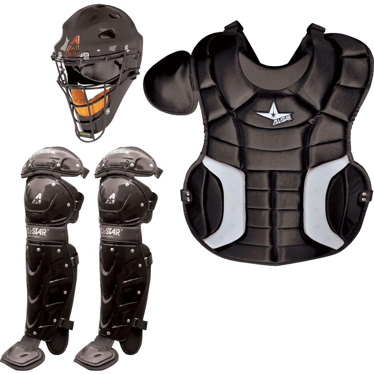 All Star Players Series Youth 10-12 Catchers Gear Set Red Black