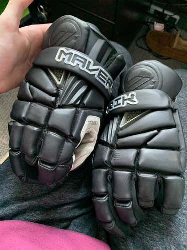 Black  Maverik Max 13" Lacrosse Gloves