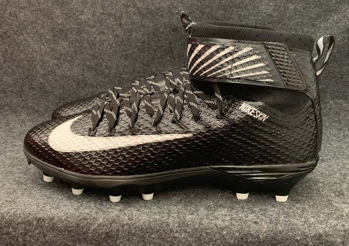 Nike LunarBeast Elite TD Skin Football Cleats Black/White 847641-011  Size 14.5
