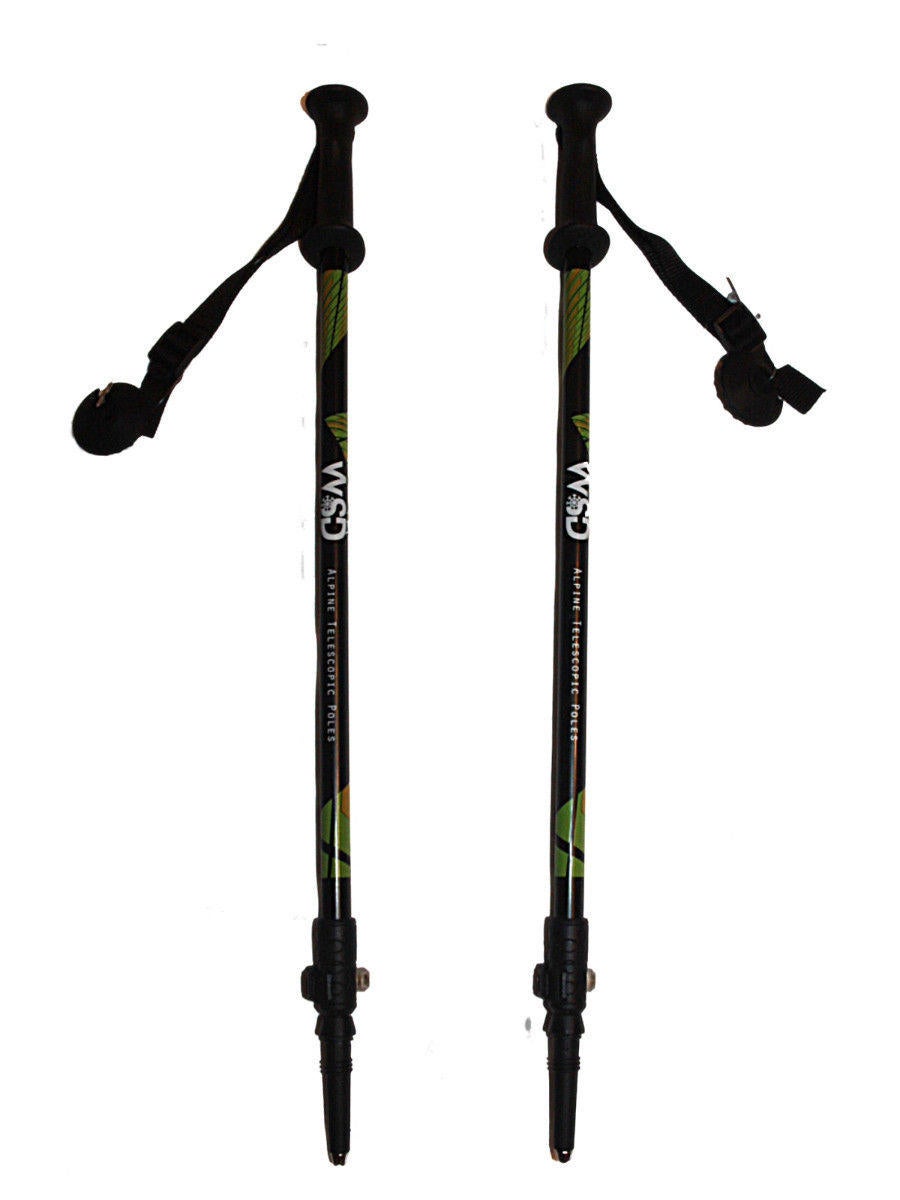 Ski poles Telescopic adjustable Collapsible kids junior 32" to 42" pick color 