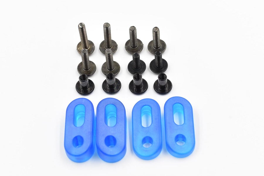Ronin X-PRO Hockey Visor Hardware - BLUE (2 sizes of spacers incl.)