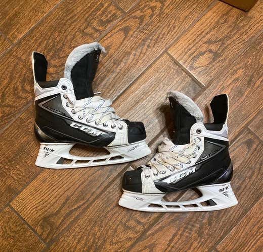 White CCM Ribcor 80K Pro Stock Size 8.5 Hockey Skates