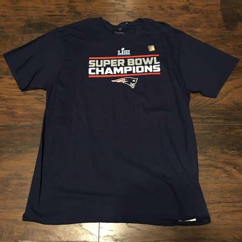 New England Patriots NFL Super Bowl LIII Champions Fanatics Shirt size XL