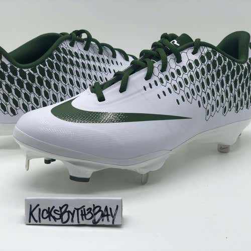 Nike Lunar Vapor Ultrafly Elite 2 Metal Molded Cleat White AO7946-131 Men's sz 8.5