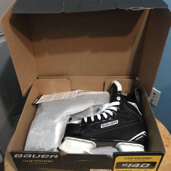 New Junior Bauer Supreme 140 D&R (Regular) Size 5 Hockey Skates