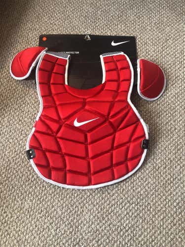 Red Adult Nike Catcher's Chest Protector 16” Brand New