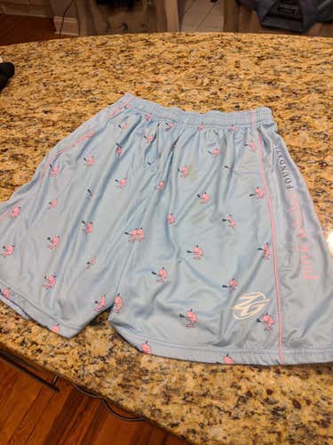 Pink Whales Baby Blue Adult Men's XXL Shorts