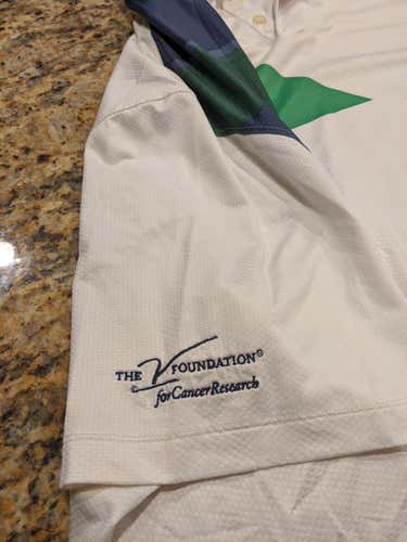 V Foundation Celeb Tournament - White Adult Men's Extra Large Nike Golf Polo