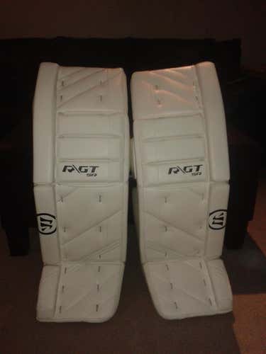 White New Senior 35" Warrior Ritual GT Goalie Leg Pads