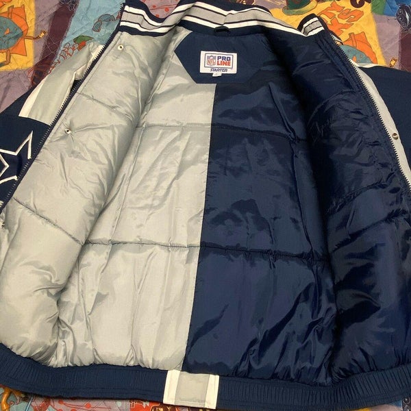 Vintage Nike Dallas Cowboys NFL Padded Jacket 90's Navy NFL USA Mens M  Medium