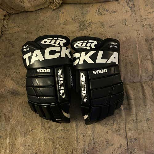 Black Senior Tackla 5000 Leather 14" Gloves