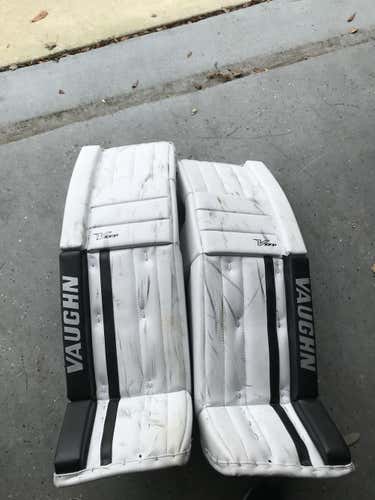 White Senior 34" Vaughn Velocity XFP Goalie Leg Pads