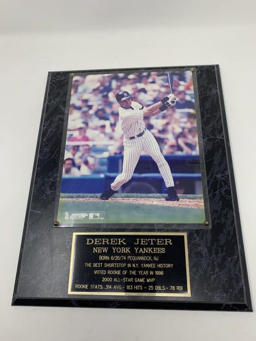 Derek Jeter MLB 2000 Plaque