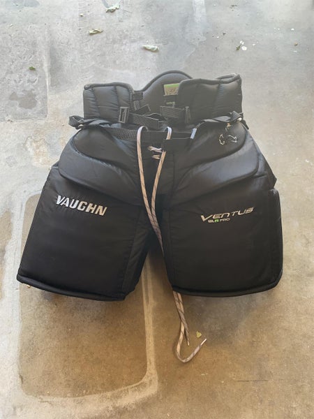 Black Senior Large Vaughn Ventus SLR Pro Hockey Goalie Pants