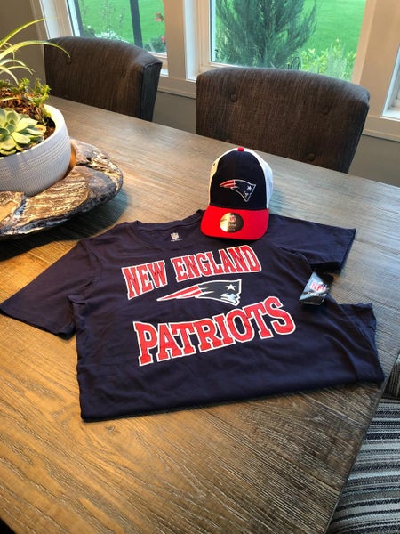 NWT! NFL Apparel New England Patriots Youth Small Hat/Shirt Combo