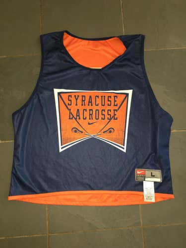 New Nike SYRACUSE ORANGE Lacrosse #32 Pinnie Reversible Shooter Jersey LG