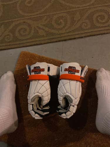 White  Player Warrior Evo 11" Lacrosse Gloves