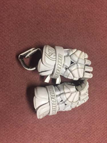 White Player Warrior Lacrosse Gloves 13"