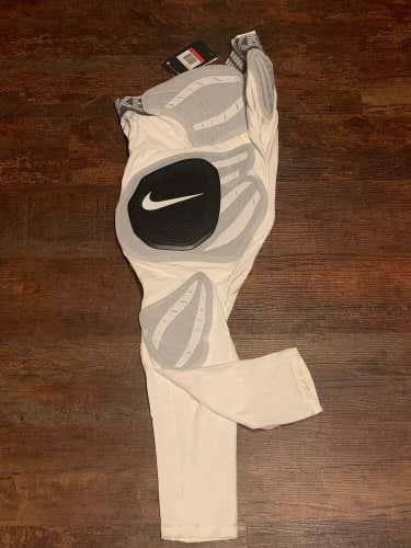 Nike Pro Hyperstrong White Hard Plate Football Girdle Pants Sz L 850920-100 $125