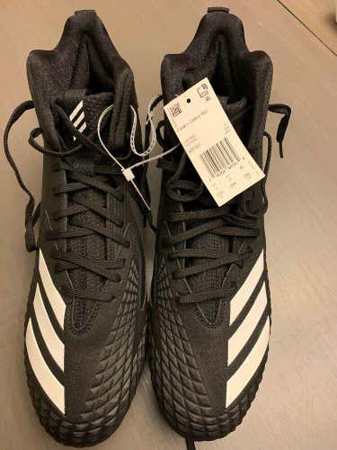 Adidas Men’s Freak X Carbon Mid Football Cleats Black White Size 11.5 B37101