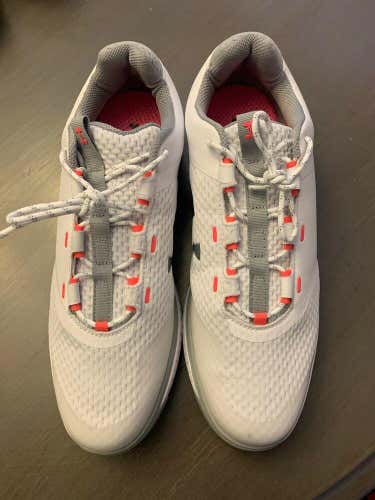 Women's Under Armour Fade RST White Gray Pink Golf Shoes Size 9.5 3000221-100