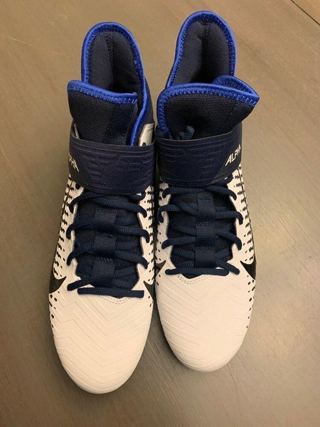 Nike Alpha Menace Pro 2 TD Football Cleats White Blue AQ3209-104 Size 10.5