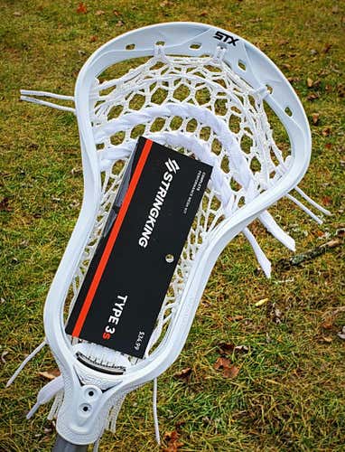 STX Men's Lacrosse Surgeon 700 Head Strung w/ SK 3S White Brand New w/ Mid Pocket