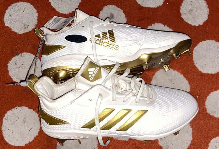 Adizero AfterBurner Gold Men's Metal Cleats Low Cut