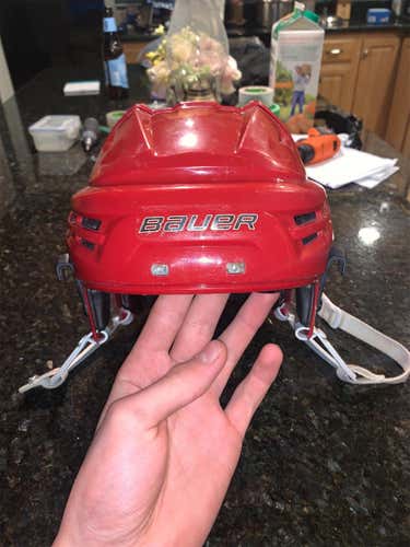 Red  Medium Bauer Re-Akt 100 Helmet