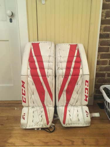 Red Intermediate 32" CCM Extreme Flex E3.9  Goalie Leg Pads