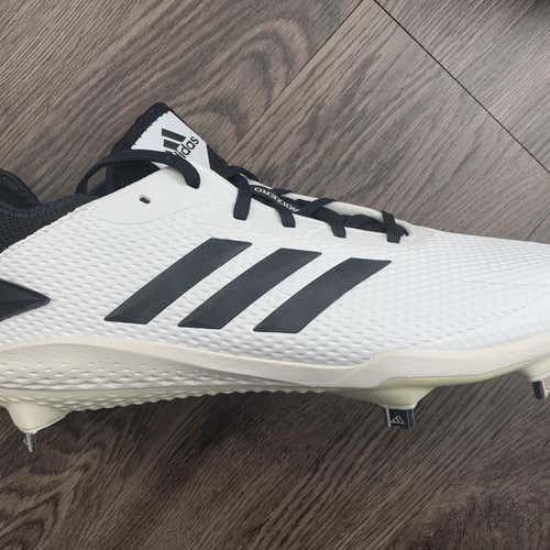 Adidas adizero Afterburner V "White/Black" Men's Baseball Spike Cleats  Size: 11