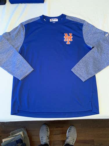 *MAKE OFFER* NY Mets Size L Pullover By Majestic