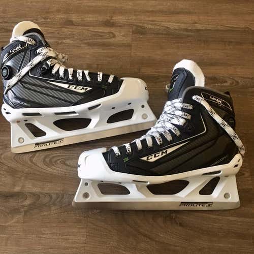 Senior CCM RibCor 44K EE (Extra Wide)  Size 8.5 Hockey Goalie Skates