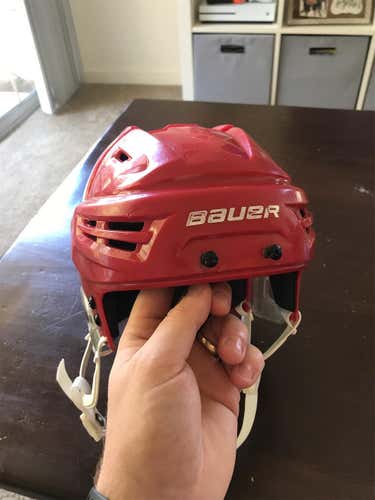 Red  Medium Bauer Re-Akt  Helmet