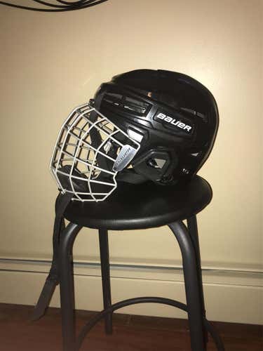 Black New Medium Bauer IMS 5.0 Pro Stock Helmet With Face mask!