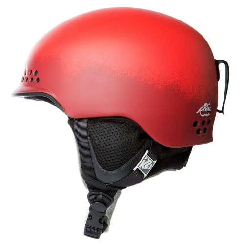 NEW High End $140 K2 Rival Pro Audio Snowboard Helmet Small Red With Speakers
