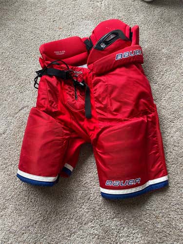 Red Senior Medium Bauer Vapor APX Hockey Pants