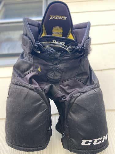 Black Junior Large CCM Super Tacks Hockey Pants