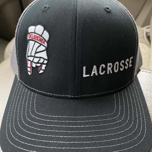 Oklahoma “Horns Down” Lacrosse Black New Hat
