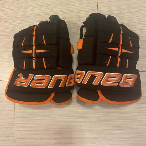 Black Senior Bauer 4 Roll 14" Pro Stock Gloves