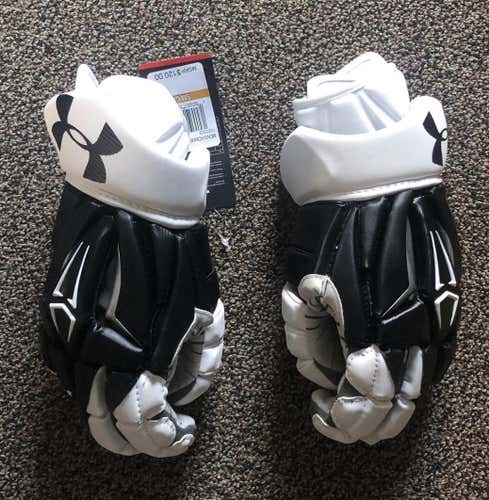 Black New Player Under Armour Command Pro 2 10" Lacrosse Gloves LAX Small